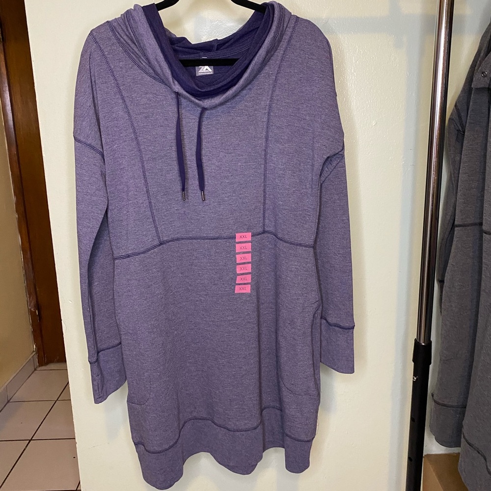 Purple Cowlneck Dress